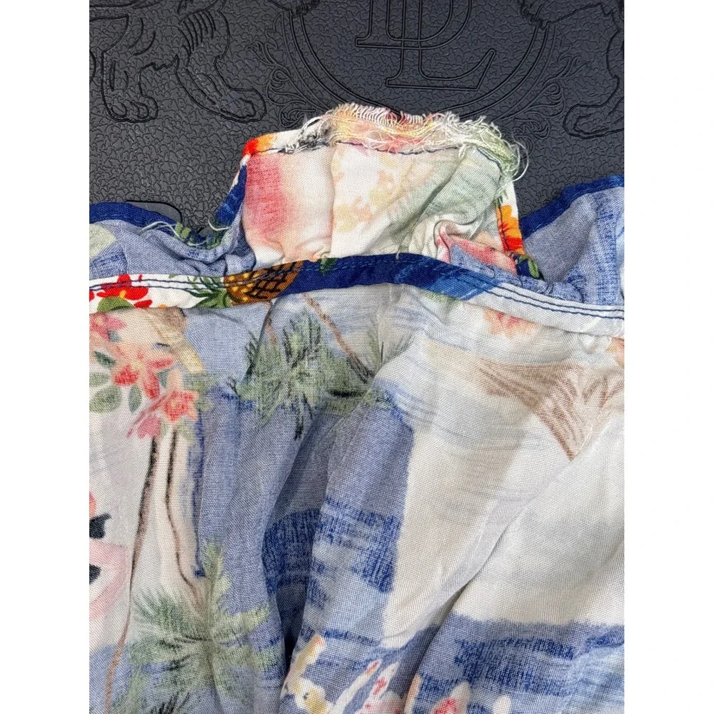 Ralph Lauren Kids Blue Hawaiian Aloha Tropical Ruffle Hem Sundress 12M 310065884